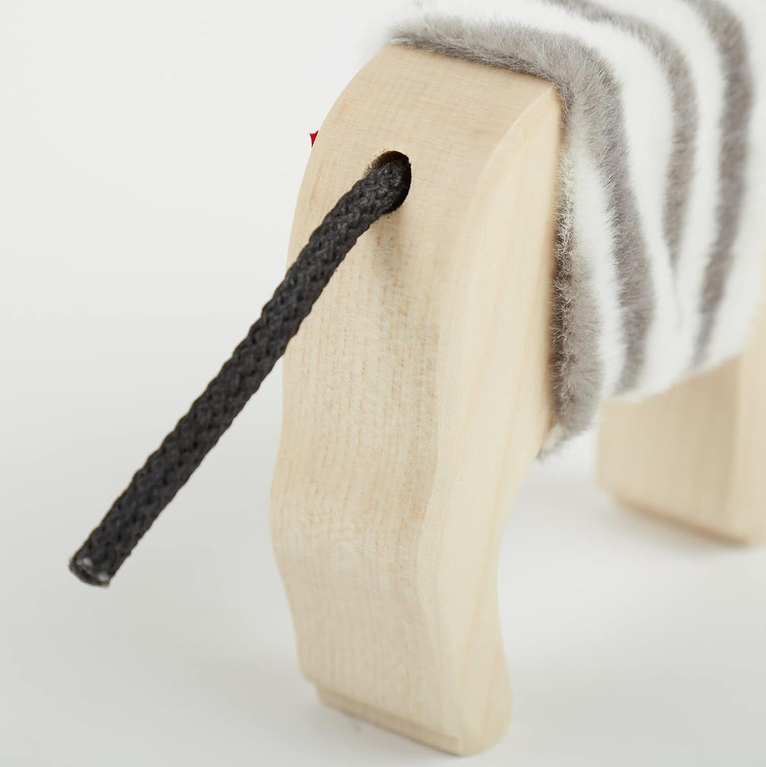 SIGIKID 39505 Holztier Zebra Cudly Wudly Mädchen und Jungen Babyspielzeug empfohlen ab 3 Jahren natu