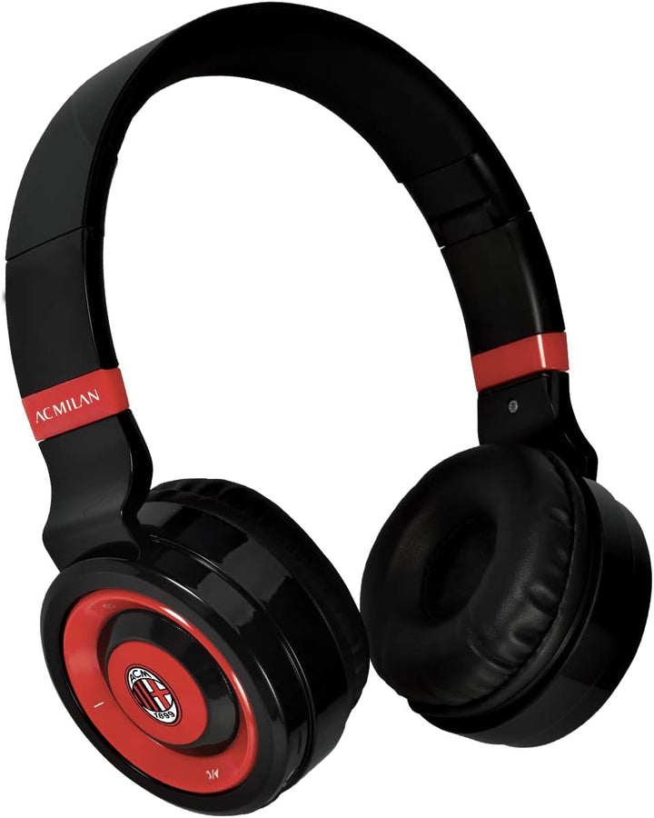 TECHMADE AC Milan Kabellose Over-Ear-Kopfhörer, kabellos, zusammenklappbar, Kopfhörer mit eingebaute