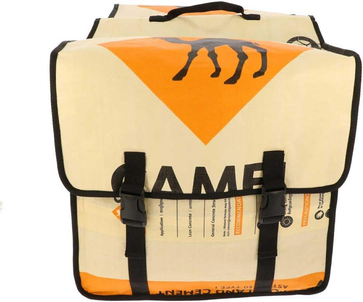 More Than Hip Mumba Fahrradtasche Wasserdicht - Kamel Orange - Fahrradtaschen für Gepäckträger aus R
