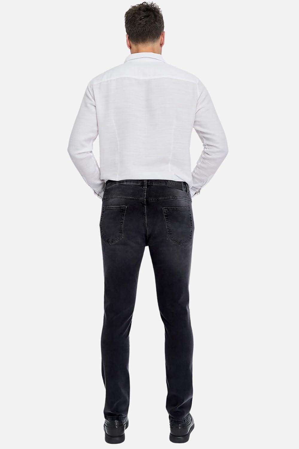 Herren Jeans Regular Fit, Stretch Jeanshose, Herren High Waist, Straight Cut, Basic Washed, Männer H