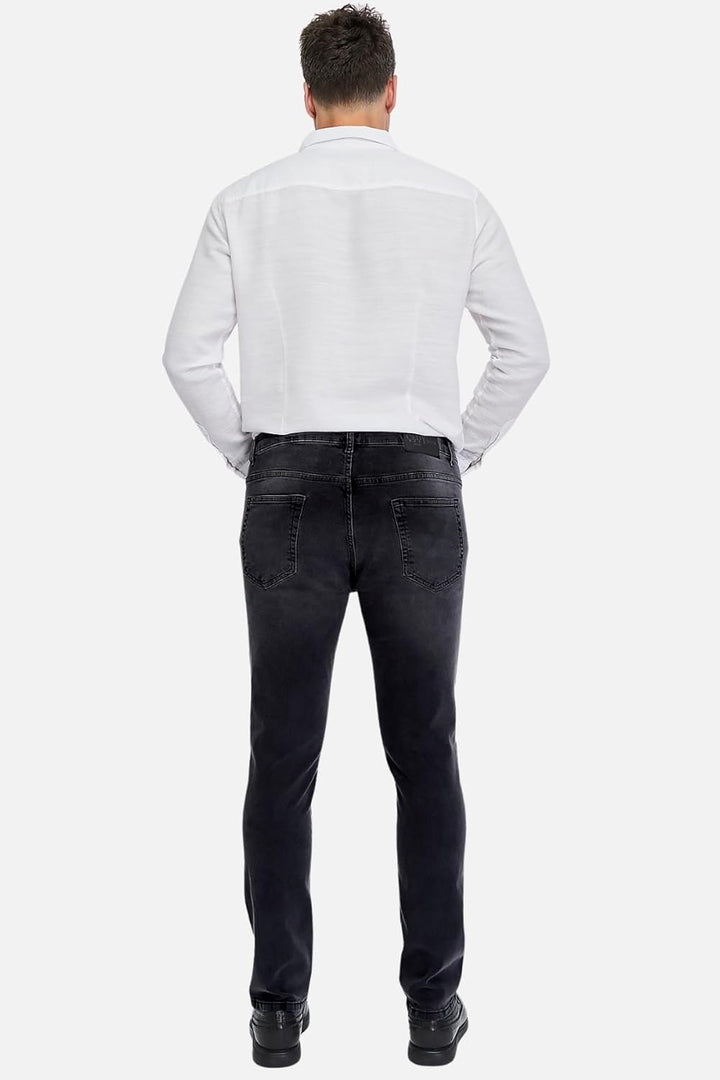 Herren Jeans Regular Fit, Stretch Jeanshose, Herren High Waist, Straight Cut, Basic Washed, Männer H