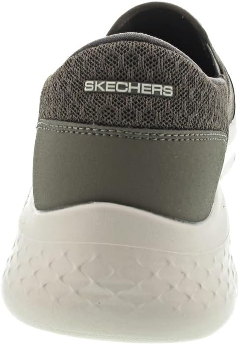 Skechers Herren 216485 Khk Sneaker, Khakifarbenes Textil Khaki Leder Khakifarbener Bes