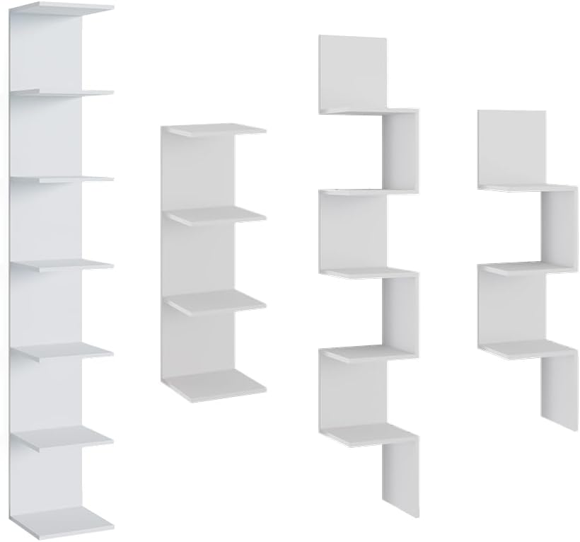 Vicco Wandregal Paolo, Schwarz, 30 x 190 cm 2er Set