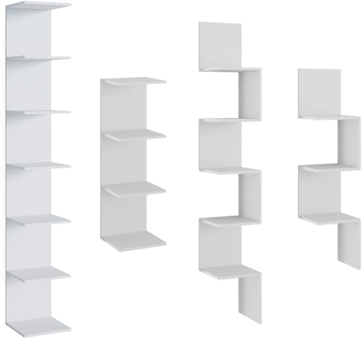 Vicco Wandregal Paolo, Weiss, 30 x 190 cm Weiss Einzelregal, Weiss Einzelregal