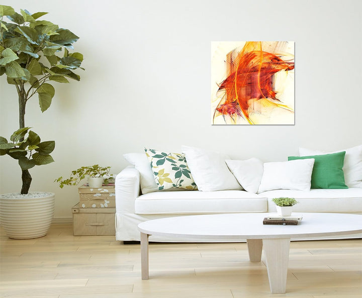 Paul Sinus Art Big Influence - Abstraktes Bild auf Leinwand Abstrakt135- dekorativer Einteiler Wandb
