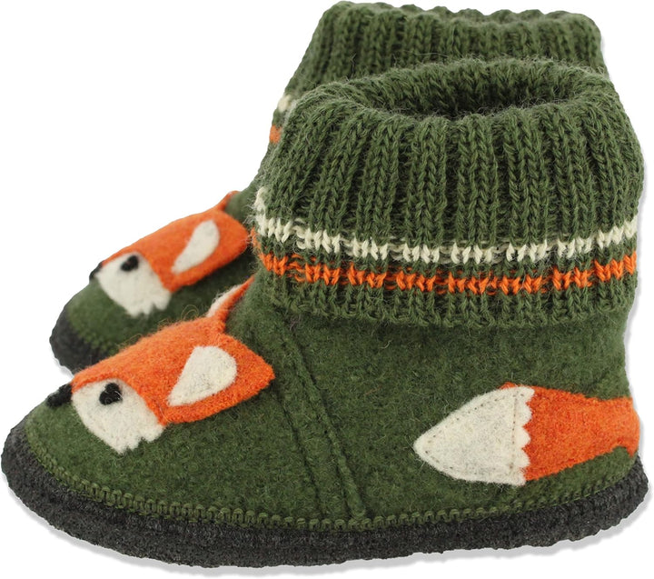Beck Jungen Fuchs Hausschuh 23 EU Grün, 23 EU Grün