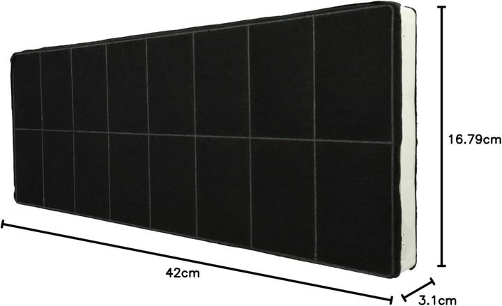 vhbw Aktivkohlefilter kompatibel mit Bosch DHI635H/03, DHI635H/06, DHI635G, DHI635H/01, DHI635H/07 D