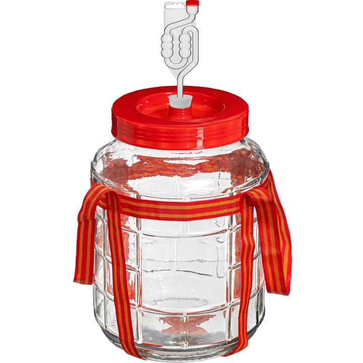 lilawelt24 8L Gärballon| Gärbehälter Weinballon Glasballon+Gäraufsatz für Wein Bier Maische|Vorratsg