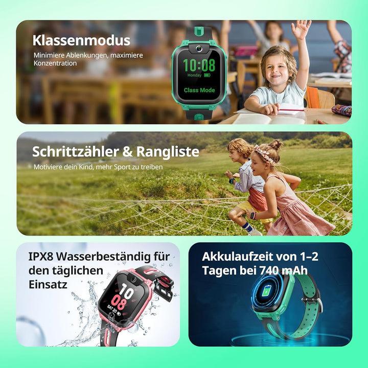 imoo Watch Phone Z1 Kinder-Smartwatch, 4G Kinder-Smartwatch-Telefon mit langanhaltendem Video-und Te