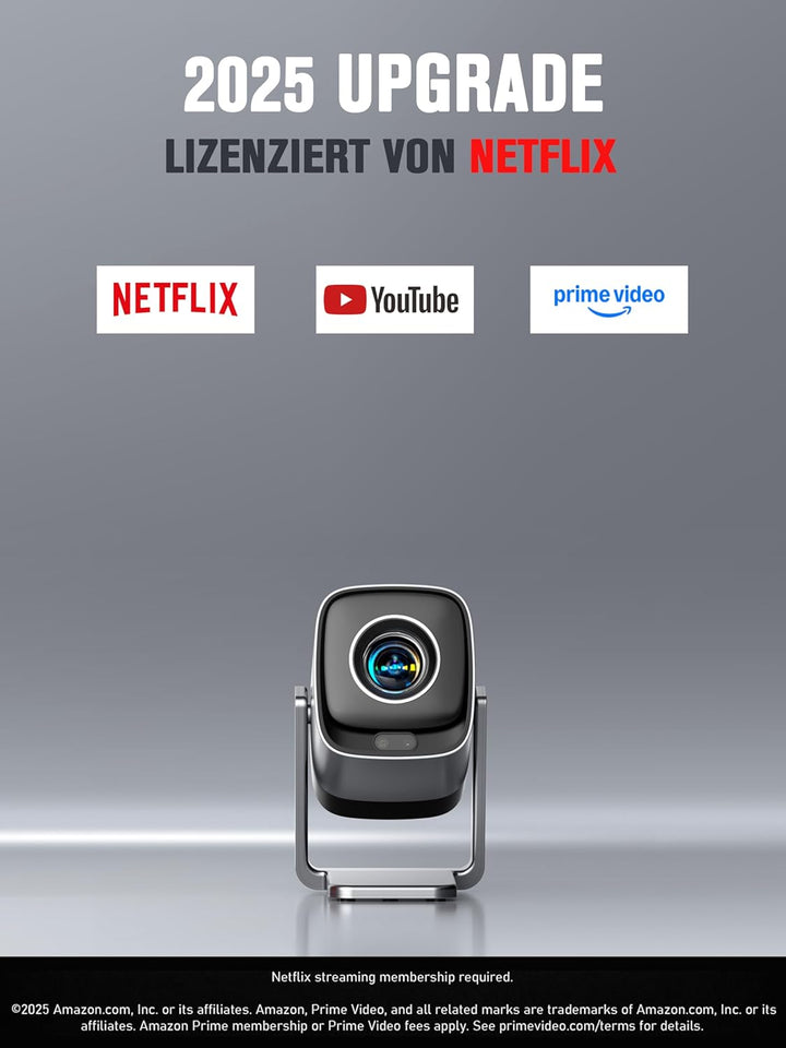 Smart Mini Beamer 4K kompatibel mit Netflix & Dolby Audio, XuanPad 28000 Lumen Beamer mit TOF Autofo
