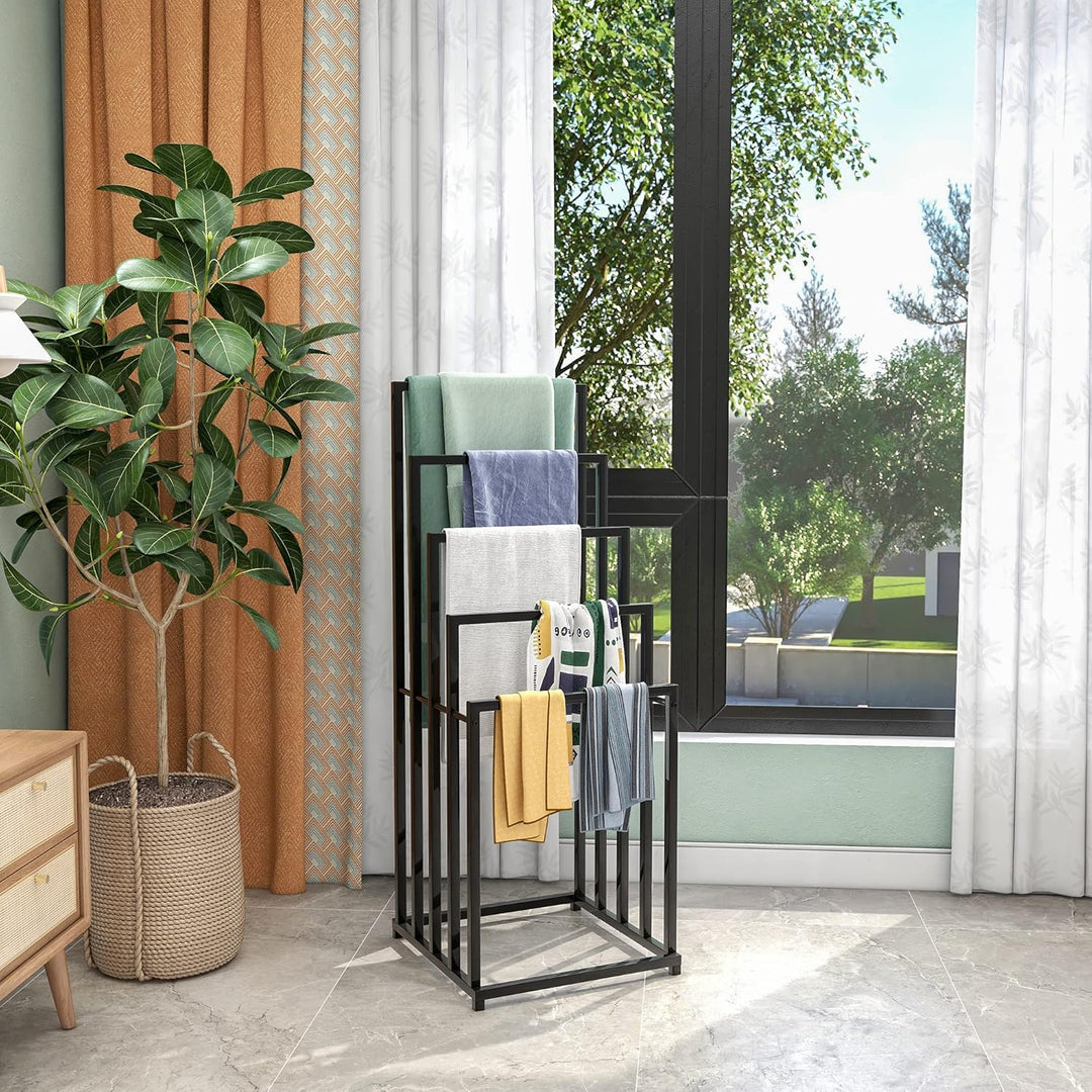 JURMERRY Freistehender Handtuchhalter Organizer für Bad- und Handtücher, Badezimmerzubehör (5 Tier,