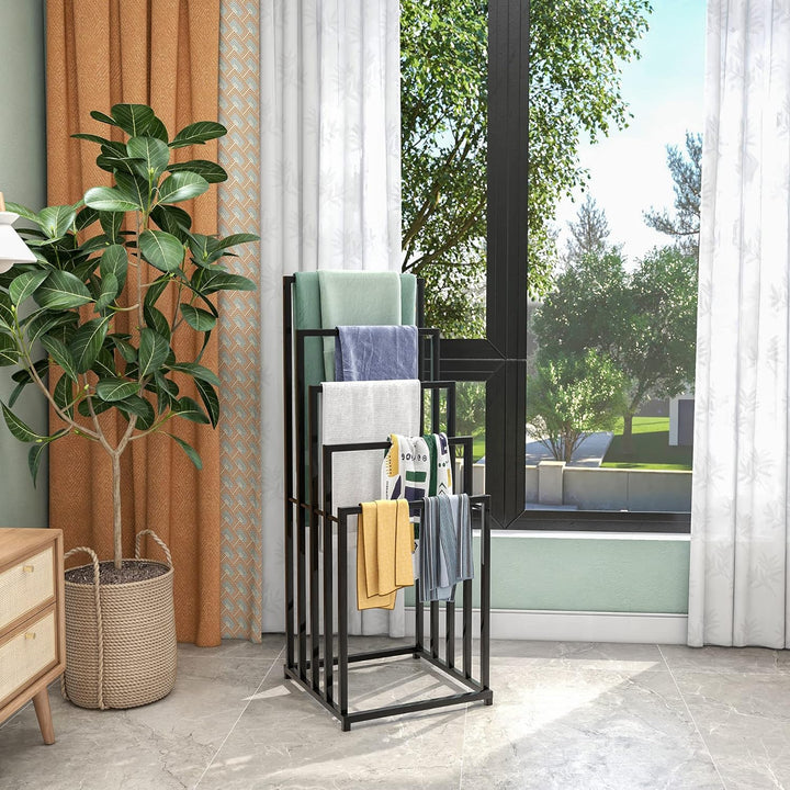 JURMERRY Freistehender Handtuchhalter Organizer für Bad- und Handtücher, Badezimmerzubehör (5 Tier,