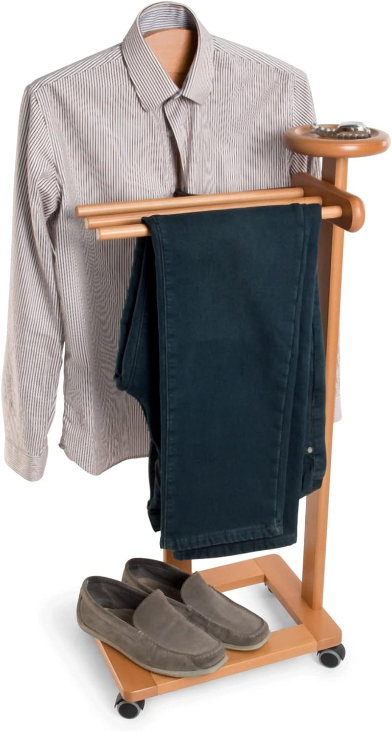 Arredamenti Italia Herrendiener für Schlafzimmer ANTIMO, Holz - Farbe: Kirsche Holz AR-It il Cuore d