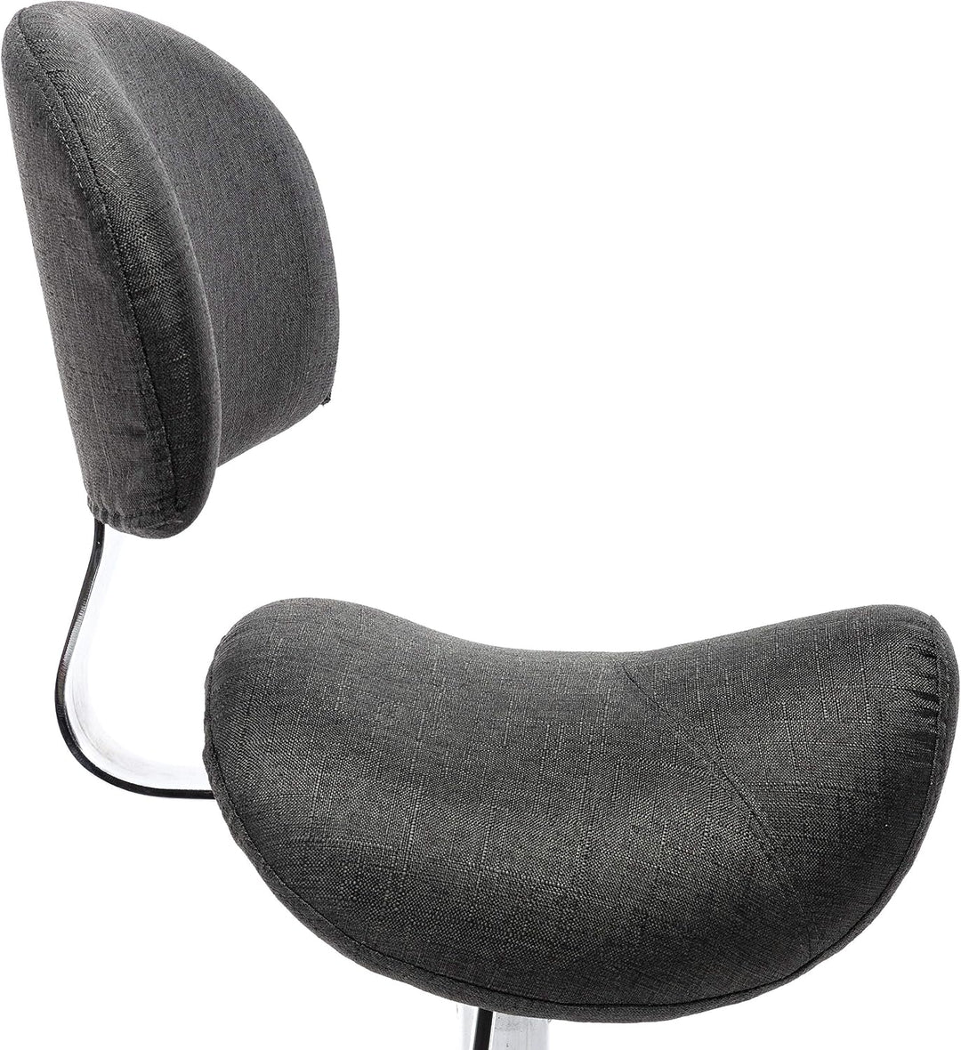 Sattelhocker MULY BIGBACK Lehne, Sitzhöhe bis ca. 74cm, Stoff-Grau | 1stuff-Markenqualität, Sattelst