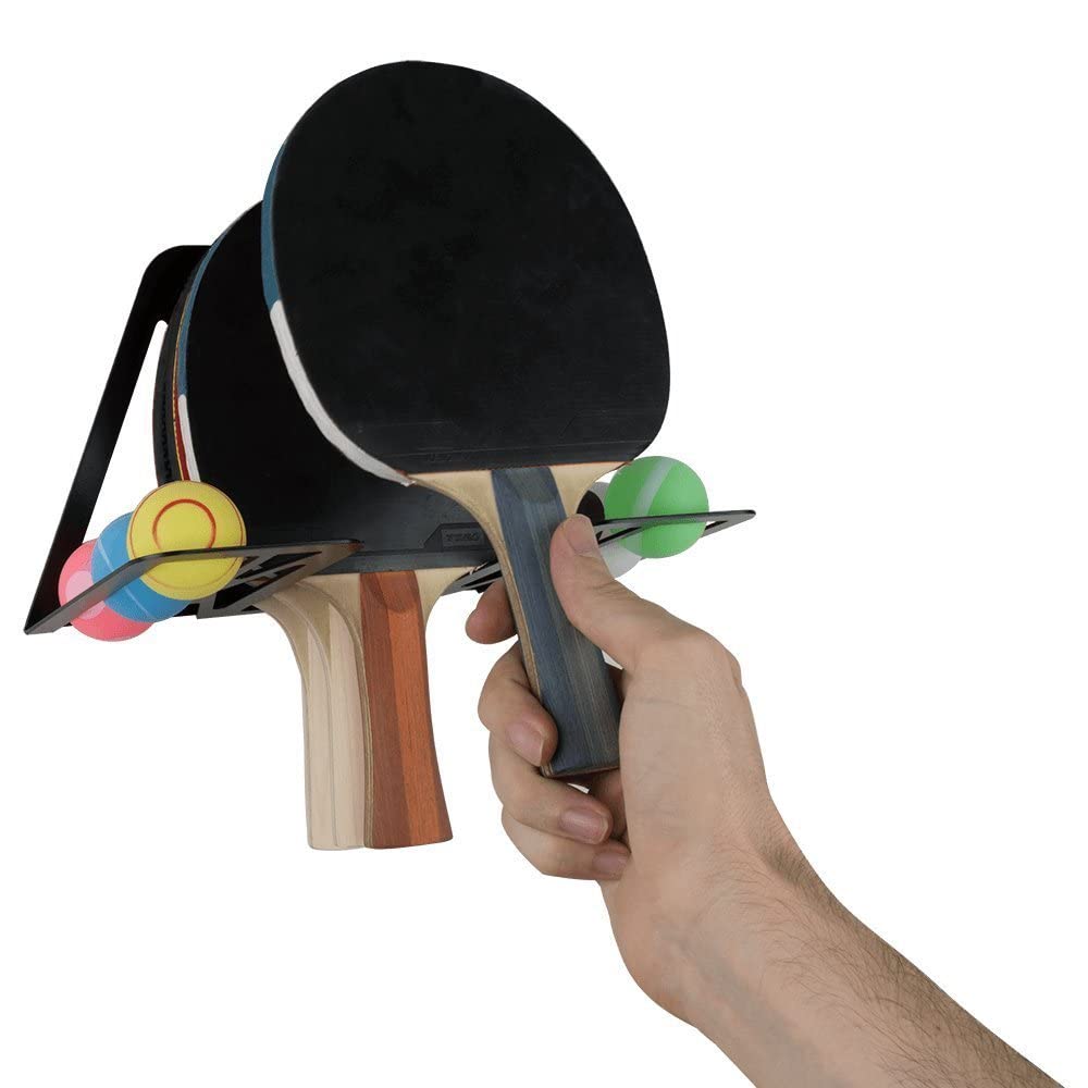MEOLLO Tischtennisschläger Wandhalterung (100% Stahl) Schwarz, Schwarz