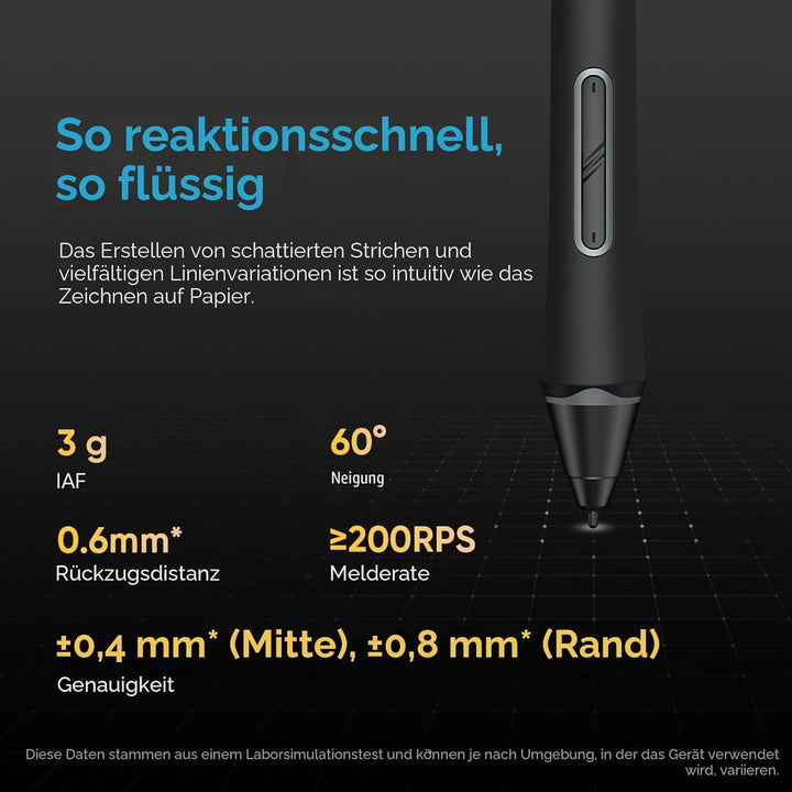 XPPen Artist 13.3 Pro V2 Display Grafiktablett mit X3 Pro Smart Chip 16K Druckstufen, Digitales Zeic