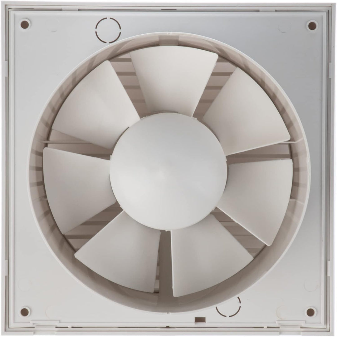 LIRAST Ø 150mm Weiss Badlüfter mit Timer und Feuchtesensor - Ventilator/Lüfter für Effiziente Belüft