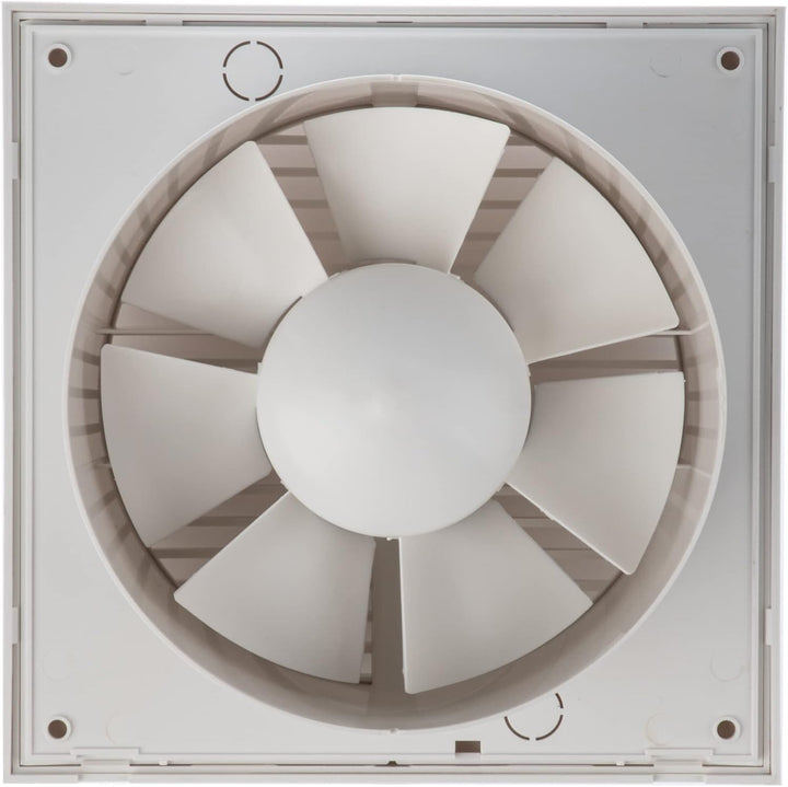 LIRAST Ø 150mm Weiss Badlüfter mit Timer und Feuchtesensor - Ventilator/Lüfter für Effiziente Belüft