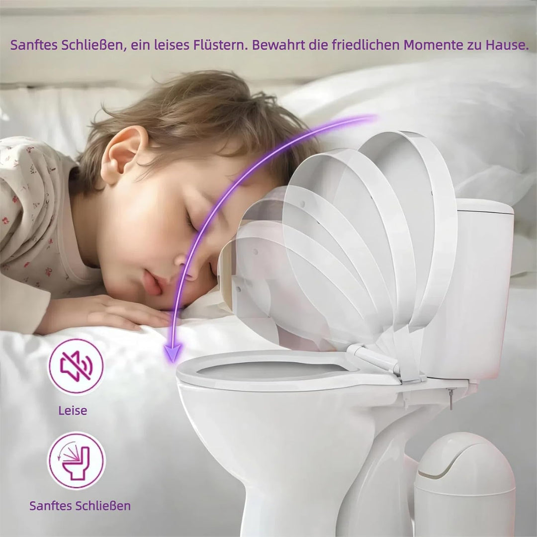 Wc Sitz Rund, Toilettendeckel mit Absenkautomatik, Einfache Montage, Antibakteriell & UV-beständig,