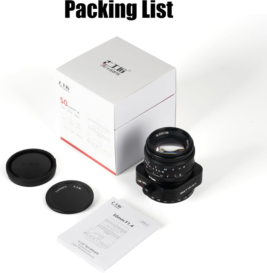 7artisans 50mm F1.4 Neigen Kamera Objektiv APS-C Grosse Blende Prime Manuelle Portrait Miniatur Land