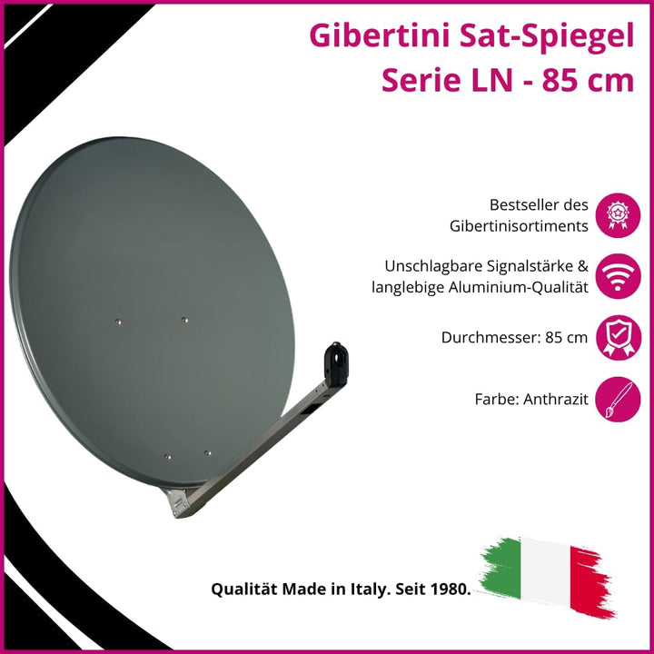 Gibertini Alu Spiegel 85 cm antrazith