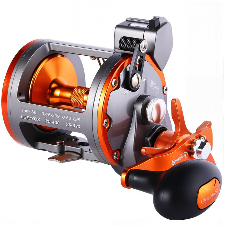 Sougayilang Angelrolle mit Schnurzähler, konventionelle Wasserwaage, Wind-Angelrolle C-Thunder LS II
