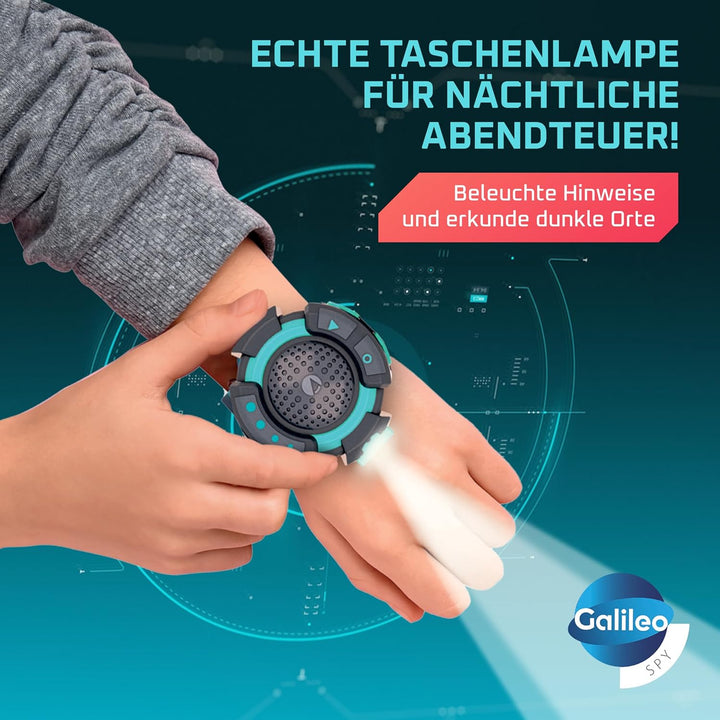 Galileo Spy Inkognito Spionage-Uhr - Hightech-Uhr mit Taschenlampe & Stimmenverzerrer für Spione, Ag