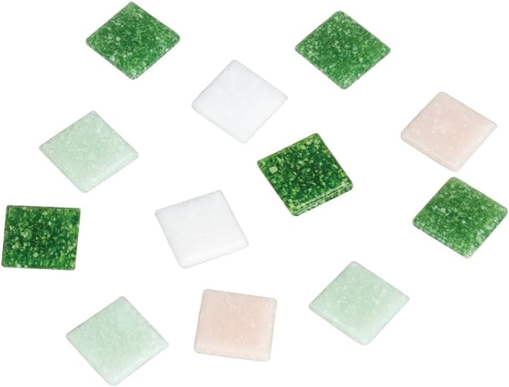 Rayher Hobby Rayher Artdecor Mosaik Mix 1x1cm, ca.1300Stück, Dose 1kg , Grün-Töne, 1453013 Grün 1x1