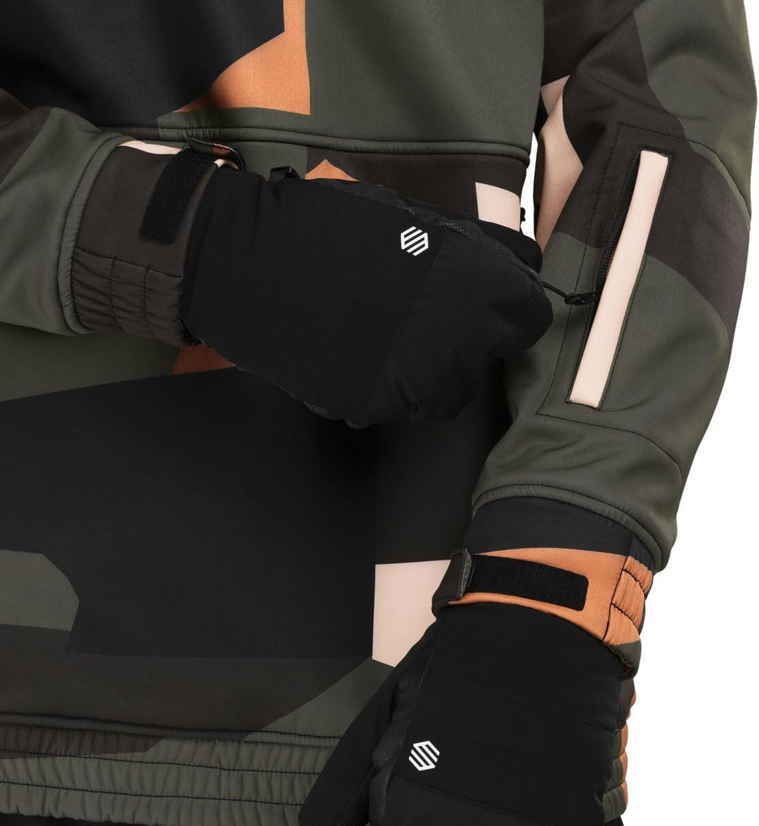SIROKO W1 Ski- & Snowboardjacke Herren Wasserdicht Wärmeschutz Fronttasche Wintersport XXS Schwarz/B