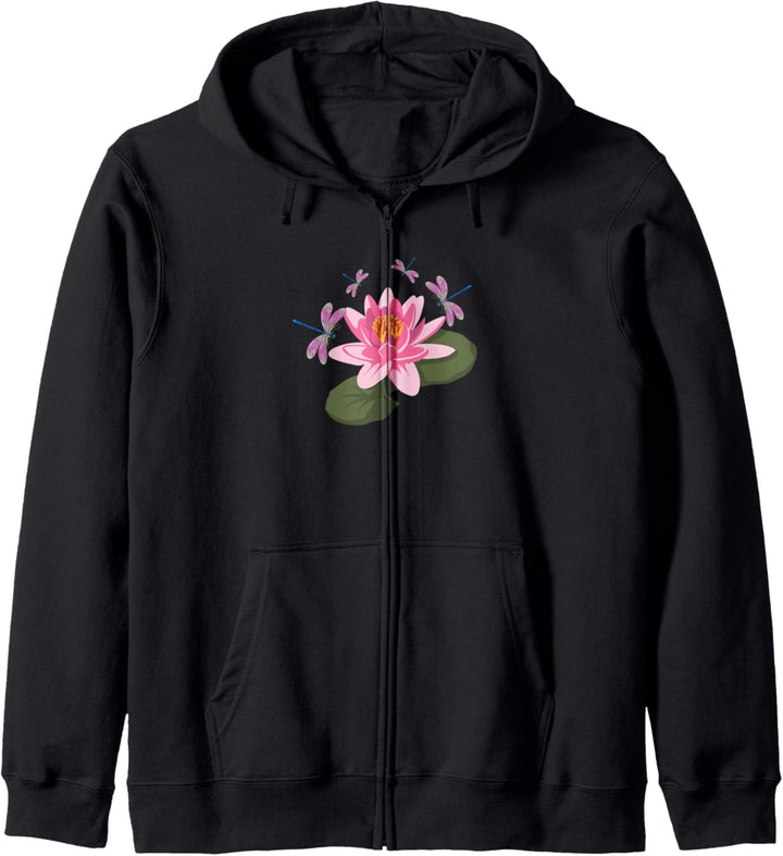 Wildlife Nature Lotus Libelle Kapuzenjacke
