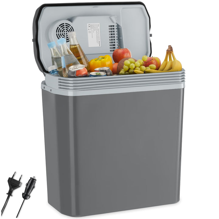 tectake® elektrische Kühl- und Wärmebox, 20 l Fassungsvermögen, mit ECO-Modus, Steckdosen- und Autoa