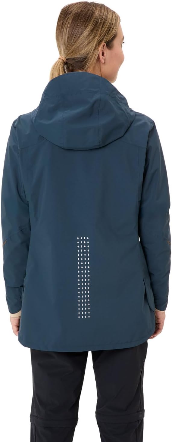 VAUDE Women's Yaras 3in1 Jacket - Winterjacke Damen - Doppeljacke zum Radfahren 38 dark sea/linen, 3