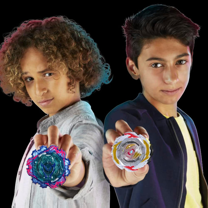 Beyblade Burst QuadStrike Gambit Dragon D8 und Ambush Achilles A8 Kreisel Doppelpack, Battle Kreisel