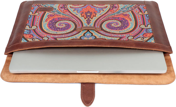 Londo Echtleder Tasche/Hülle Kompatibel mit MacBook Pro - 15 & 16 Zoll (Braun) 15-16 inches Brown, 1