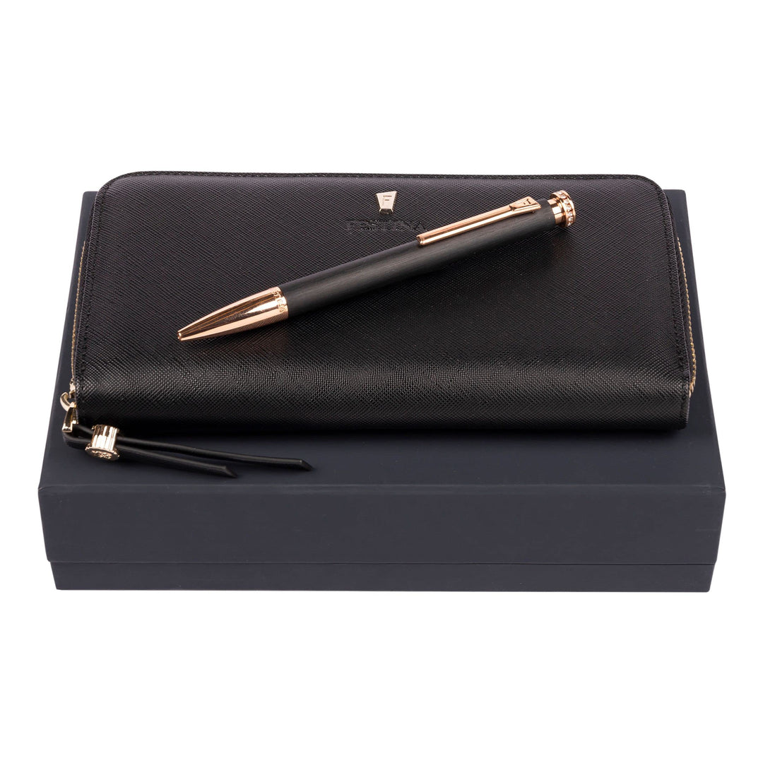 Festina Schmuckset Mademoiselle Kugelschreiber & Reisegeldbörse in der Farbe: Schwarz, FPBL222A