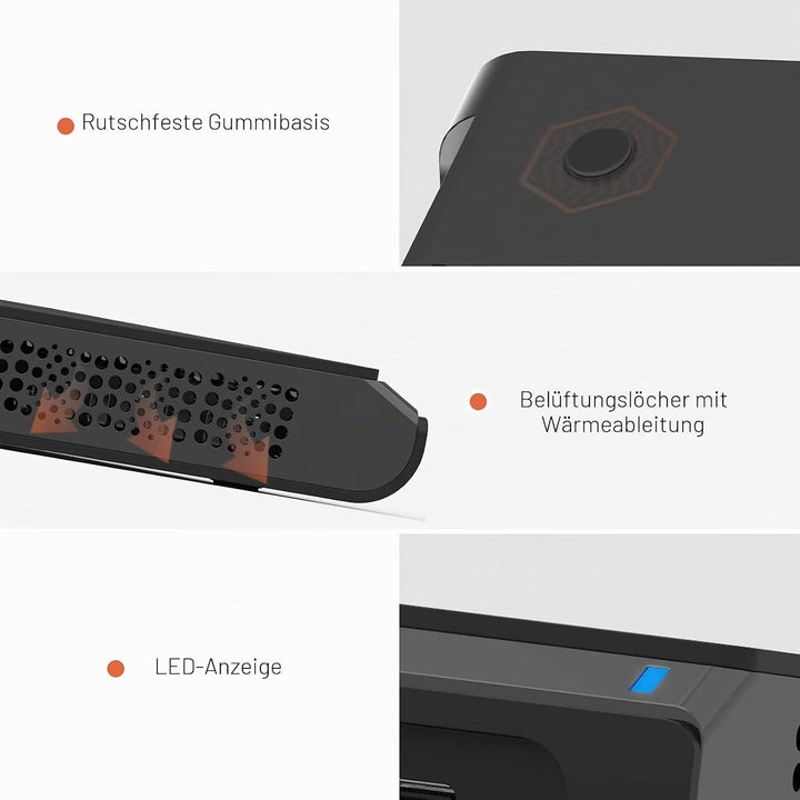 Alxum 120W 10 Port USB C Ladestation für Multi-Geräte, USB Multi Mobile Ladestation Schnellladestati