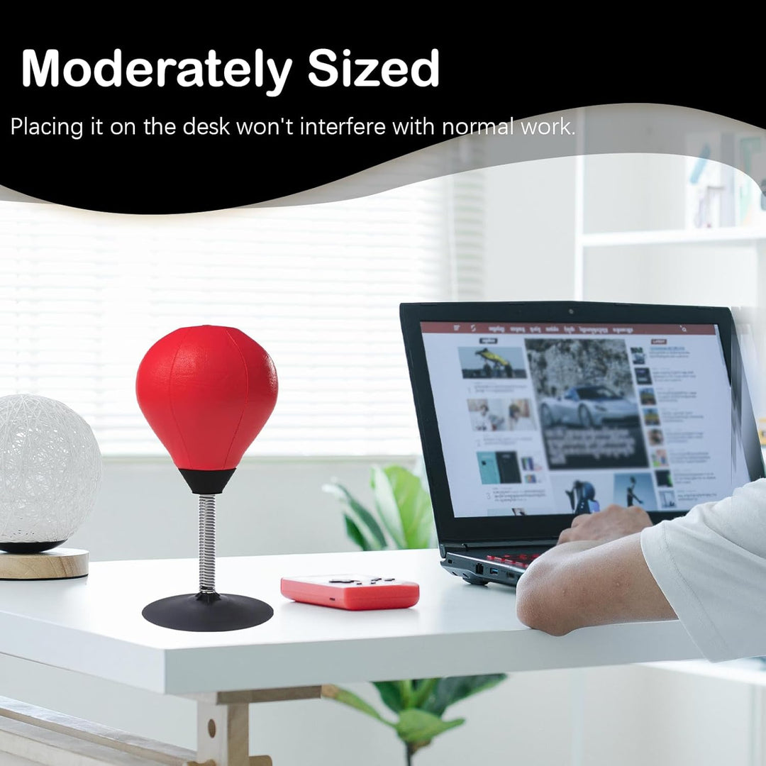 Punchingball, Punchingball Tisch mit Federn, Saugnapf zum Stressabbau für Chef, Kollegen, Freunde, 1