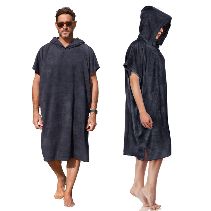 Surf Poncho Hooded Changing Towels Quick Dry Beach Change Robe für Erwachsene Männer Frauen Wasserdi