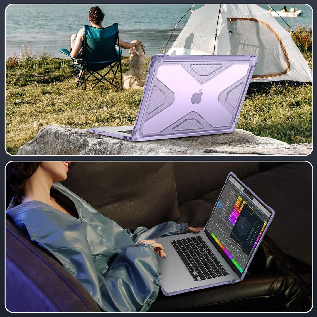 Fintie Hülle Kompatibel mit MacBook Air 15 M5 M4 M3 M2 (2026-2023) A3448 A3241 A3114 A2941, Ganzkörp