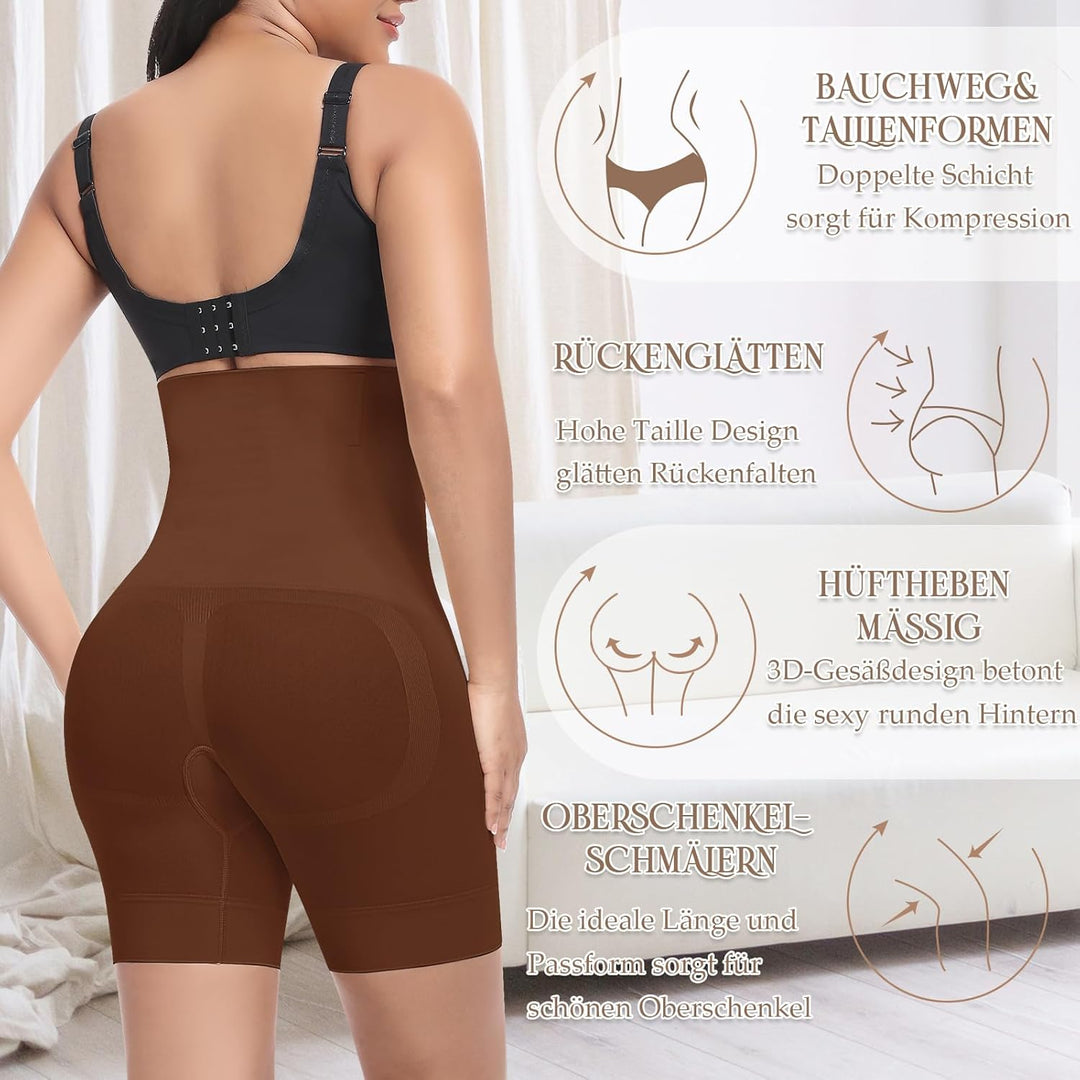 YARRCO Bauchweg Unterhose Damen Shapewear Miederhose Body Shaper Miederpants Hohe Taille Leggings Fi