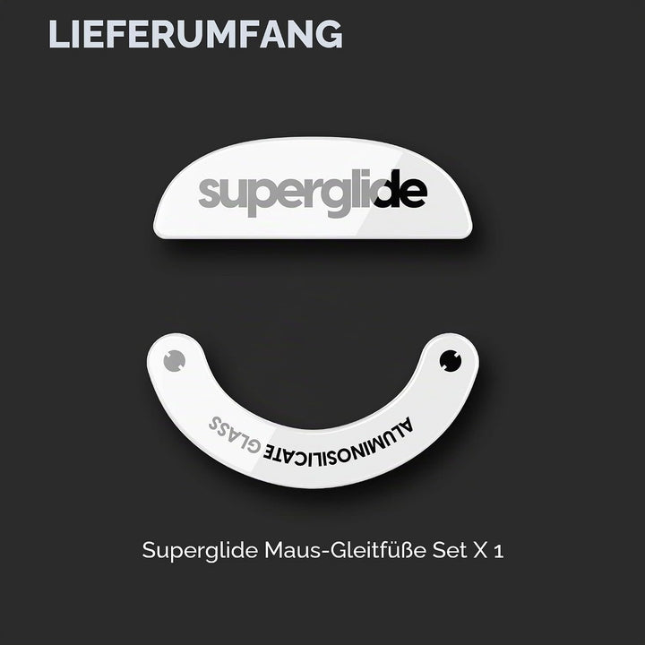 Superglide – Schnellste und glatteste Mausfüsse/Skates aus ultrastarkem, makellosem Glas, superschne