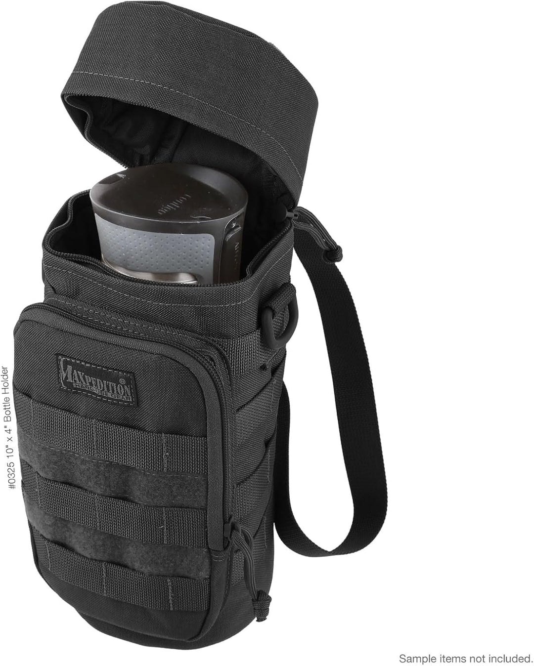 Maxpedition 12-Inch X 5-Inch Bottle Holder Schwarz, Schwarz