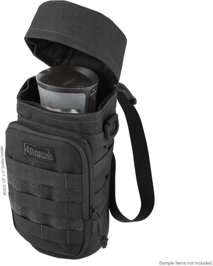 Maxpedition 12-Inch X 5-Inch Bottle Holder Schwarz, Schwarz