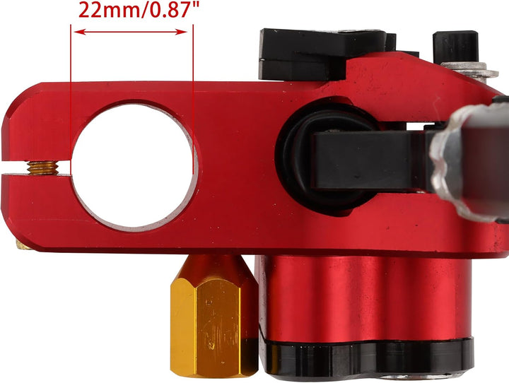 WOOSTAR 22mm Motorrad Hydraulische Kupplung Hauptbremszylinder mit CNC Bremshebel Ersatz für Motorra