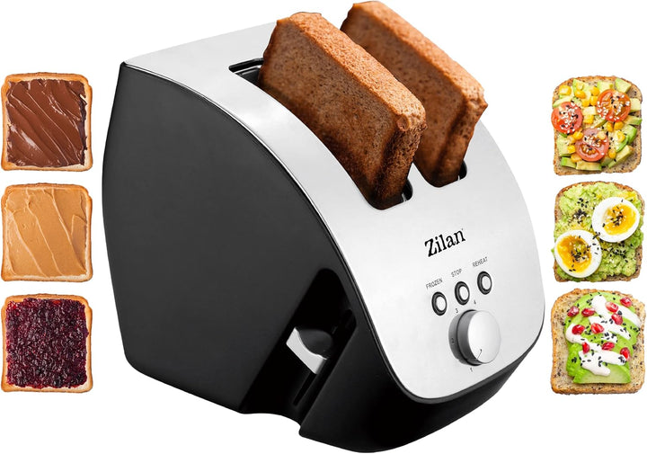 Edelstahl Toaster | 2 Scheiben Toaster | Design Toaster | Schräg Ttoaster | Toastautomat | Röstautom