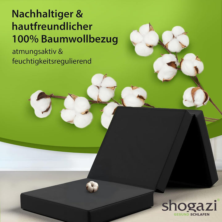 100 x 200 cm SHOGAZI Klappmatratze Faltbar | Gästematratze | Bequemes Liegen | Verstellbare Grösse |