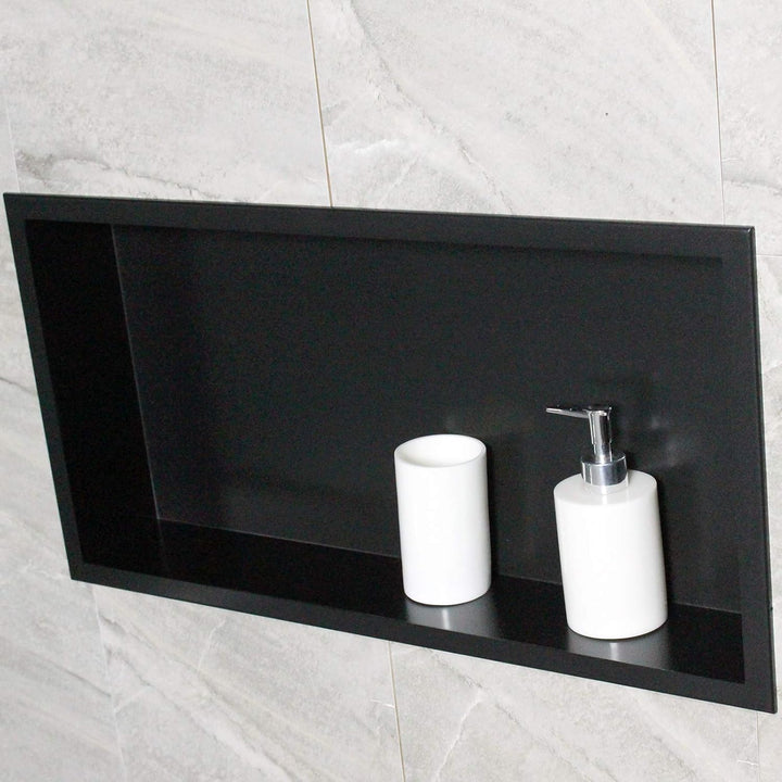 Bernstein Wandnische aus Edelstahl BS603010-60 x 30 x 10 cm - Duschablage für Badutensilien - Flexib