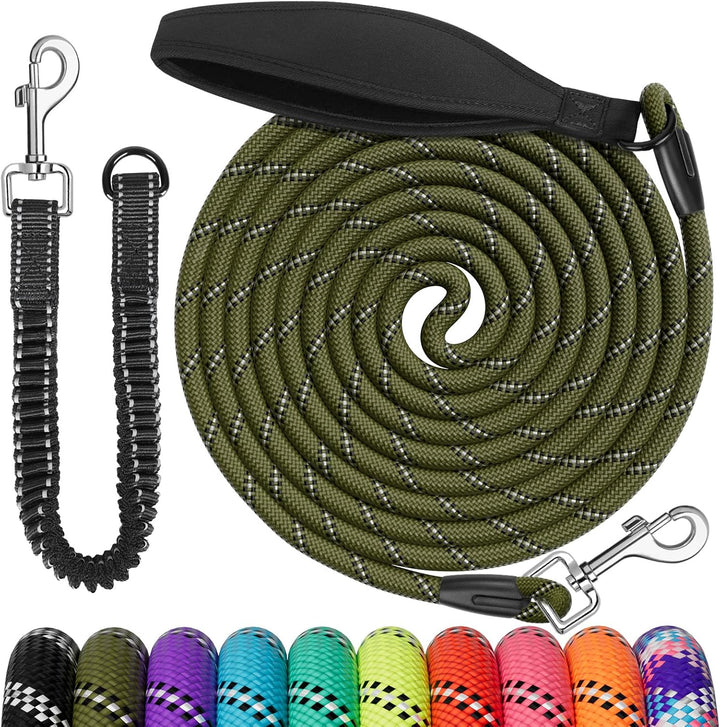 Aystkniet Bungee Schleppleine für Hunde 3M 5M 9M 10M 15M 20M 30M, Schockabsorbierende Hundeleine mit