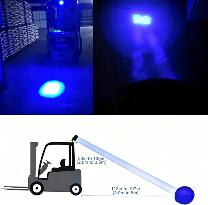 Dinfu 20W Led Blau Gabelstapler Licht Warenhaus Sicherheitswarnleuchte 12-80V … 1pcs, 1pcs