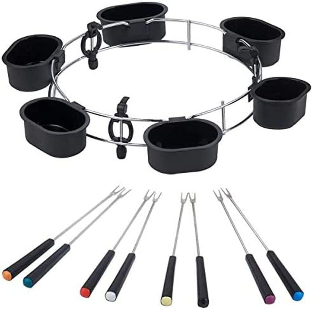 MELISSA 16310230 elektrisches Fondue für 8 Personen 2 Liter Inhalt Fleisch, Schoko, Käsefondue,1200